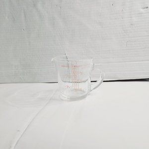 Vintage PYREX #508, 1 Cup 8oz Glass Measuring Cup with D Handle